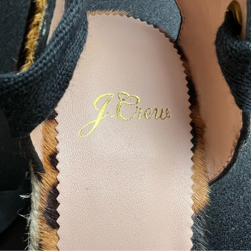 J. CREW HUTTON Haircalf Espadrille Wedge 7.5 - Picture 12 of 12
